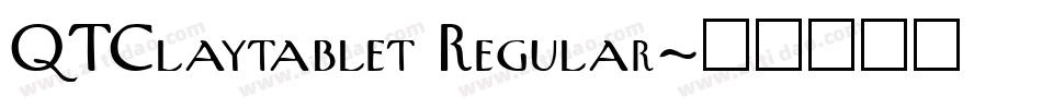 QTClaytablet Regular字体转换